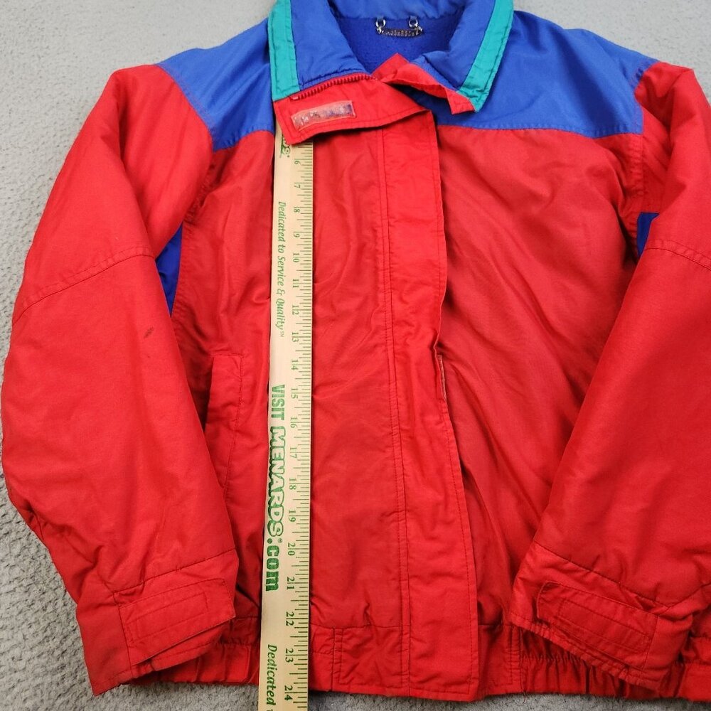 VTG 90s Parka Jacket Men Medium Fleece Lined Insulated Windbreaker Snowboard Ski - Picture 5 of 9